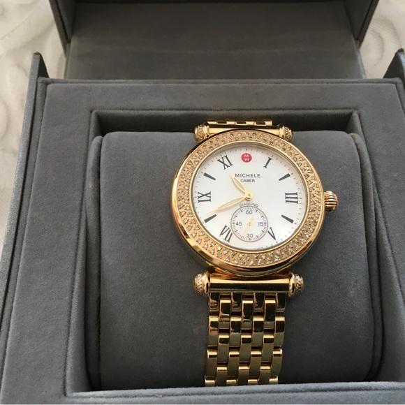 Michele Accessories - Michele Caber Gold and Diamond Women's Watch . Rare hard to find!